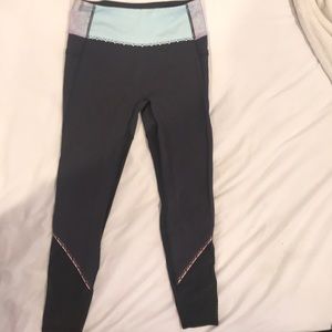 Ivivva LuLu Lemon leggings, blue, pink, gray, mesh